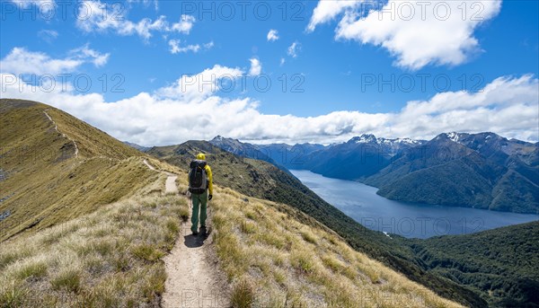 Hiker on trail