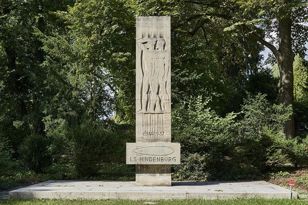 Memorial to the accident of airship Hindenburg in Lakehurst