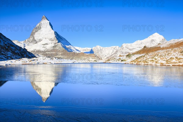 Matterhorn and mountain lake