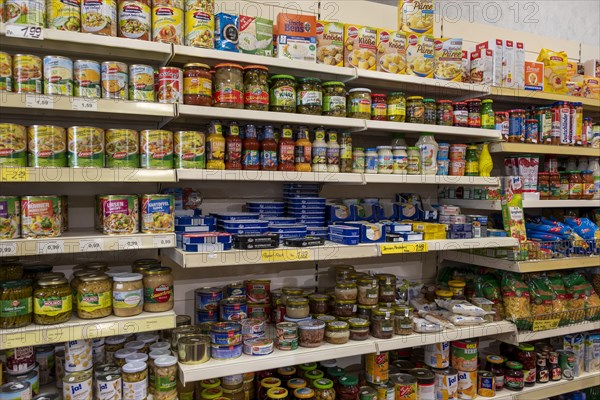 Shelf with food