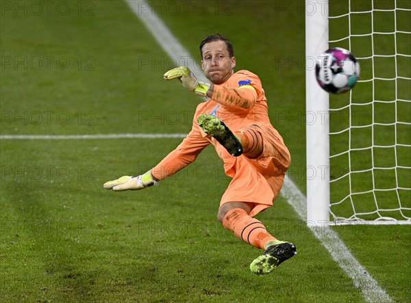 Goalkeeper Oliver Baumann TSG 1899 Hoffenheim concedes goal