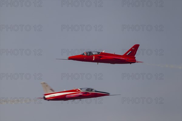 Folland Gnat two aircraft in flight in Royal air force markings