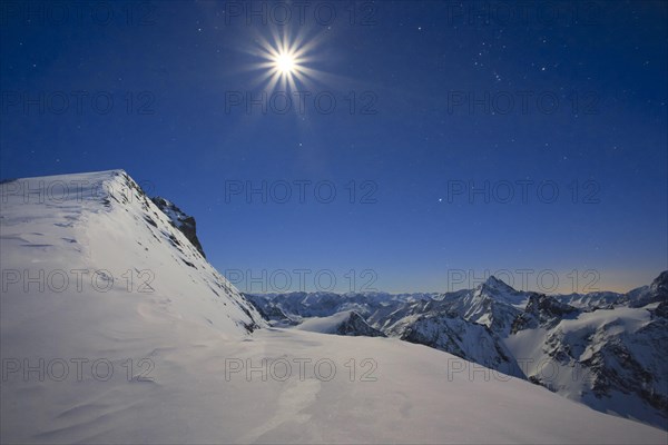 Titlis at full moon