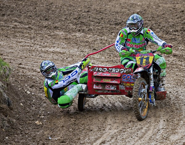 Motorcycle team at a motocross race