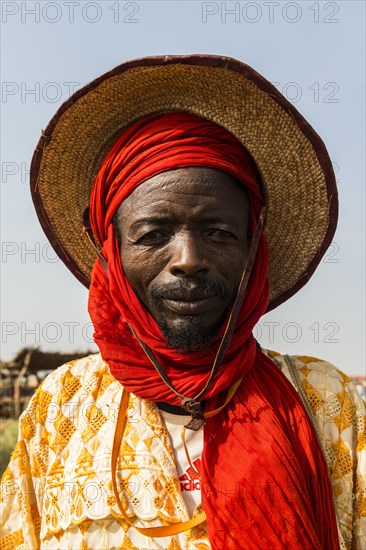 Portrait of a friendly Peul man