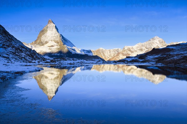 Matterhorn and mountain lake