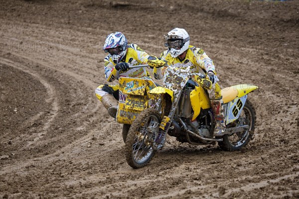 Motorcycle team at a motocross race