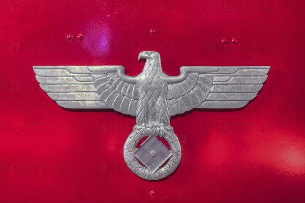 Imperial eagle on a locomotive of the 1930s of the German Reichsbahn