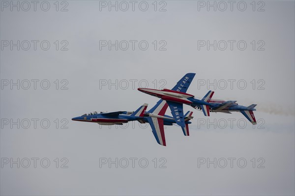 Dassault/Dornier Alpha Jet four aircraft in flight of the Patrouille de France display team