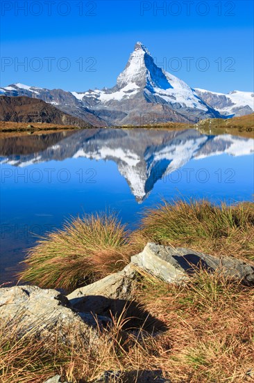 Matterhorn and mountain lake