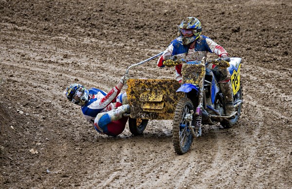 Motorcycle team at a motocross race