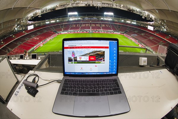 Journalists' seat in the stands