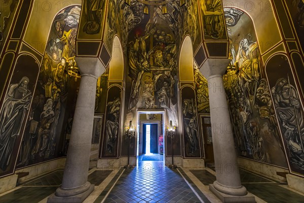 Repainted Ascension Cathedral with modernist style paintings