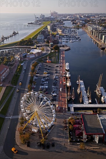 Havenwelten with Ferris wheel from above