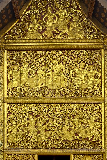 Gilded depictions from the Lao version of the Ramayana