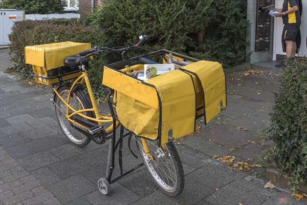 Postal bike of a postman