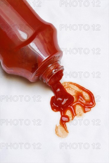 Ketchup stain on tablecloth