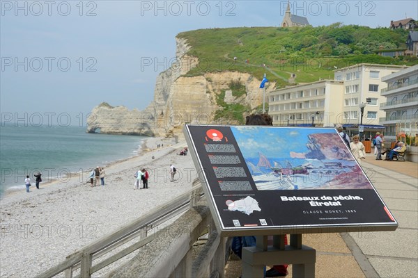 Display panel with location of a painting by Claude Monet