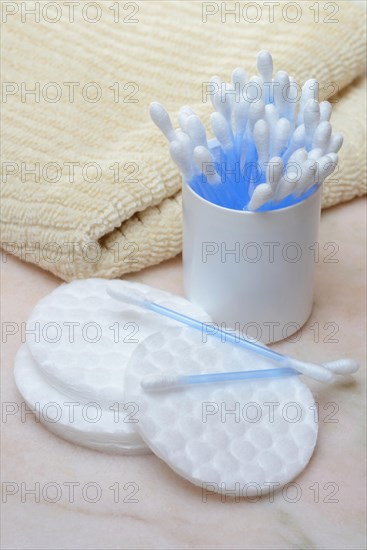 Cotton swabs and cotton pads