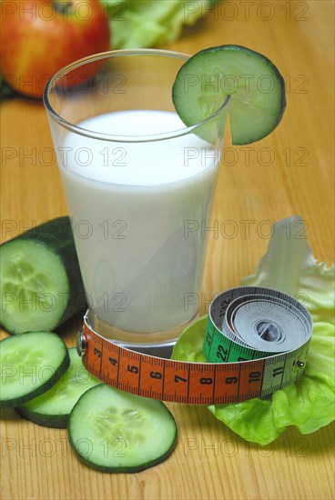 Glass of buttermilk