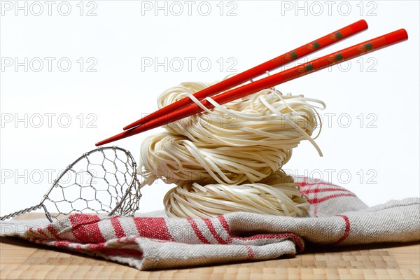 Chinese Yangchun noodles with chopsticks