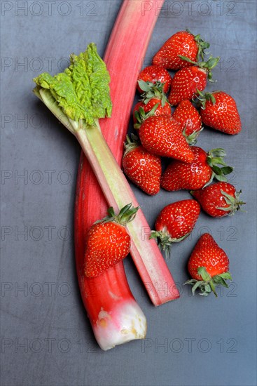 Strawberries and rhubarb