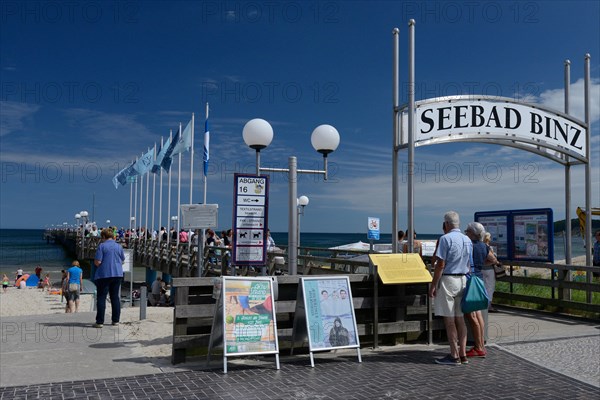 Beach promenade with sign