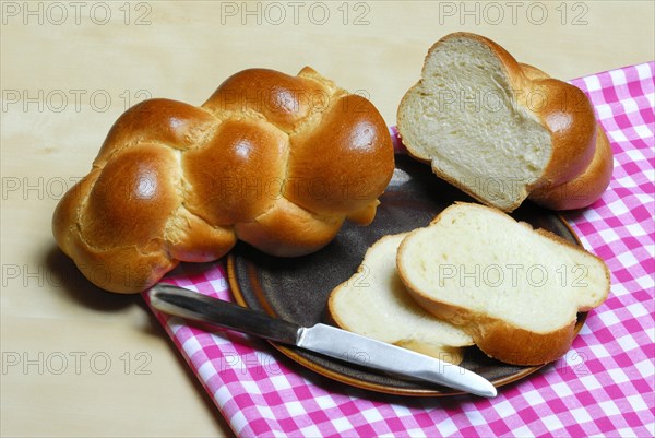 Butter plait on plate