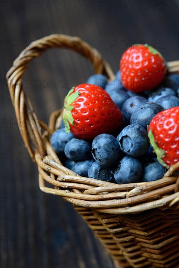 Strawberries and blueberries