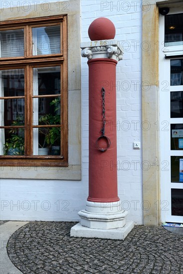 Pillory at the old town hall