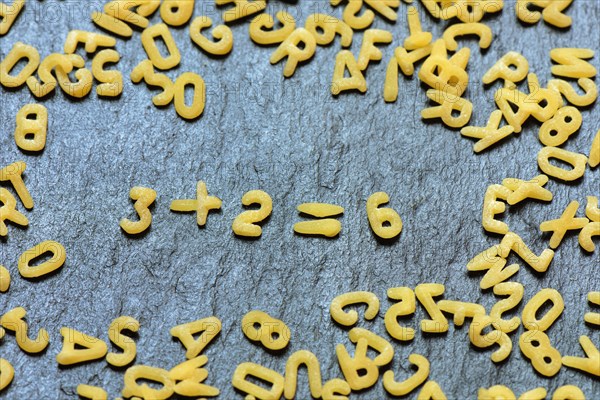 Letter noodles form arithmetic