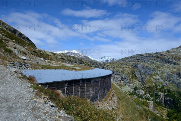 Gallery of the Rhaetian Railway near Alp Gruem