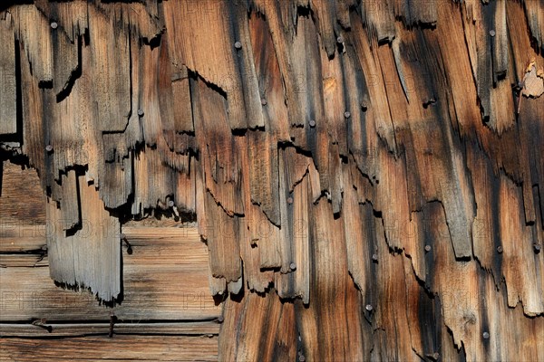 Weathered wood shingles