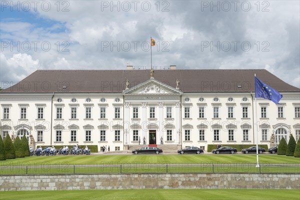 Bellevue Palace with European flag