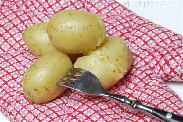 Jacket potato with fork