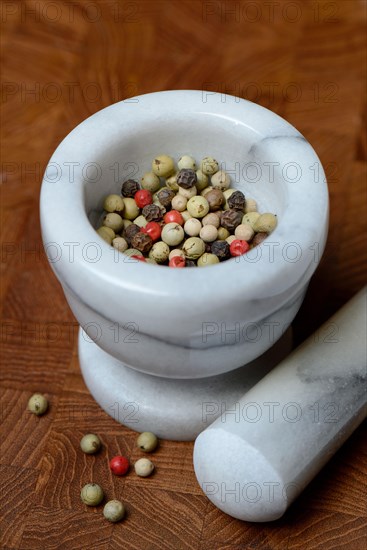 Peppercorns in grated shell