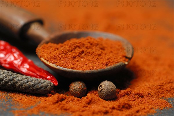 Powder in a wooden spoon