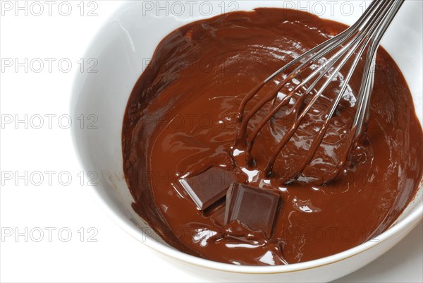 Melted dark chocolate