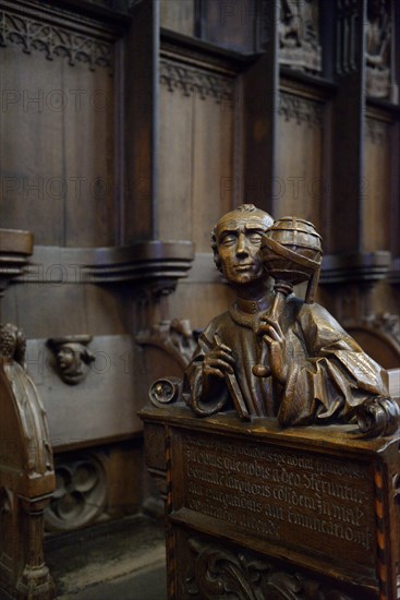 Choir stalls in the choir of Ulm Cathedral