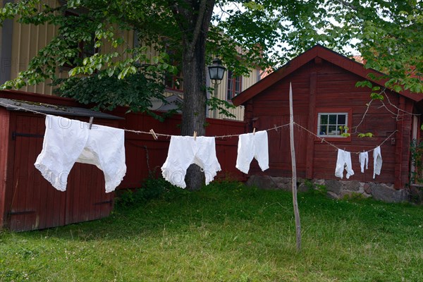 Laundry on a line