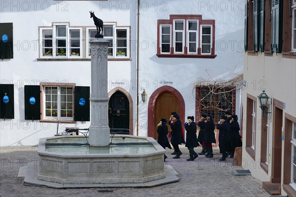 Fasnacht group with flutes at Gemberg