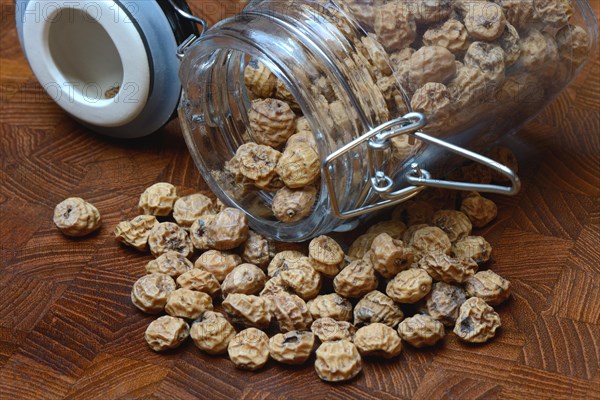 Tigernuts in glass