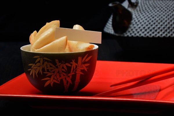 Bowl with fortune cookies