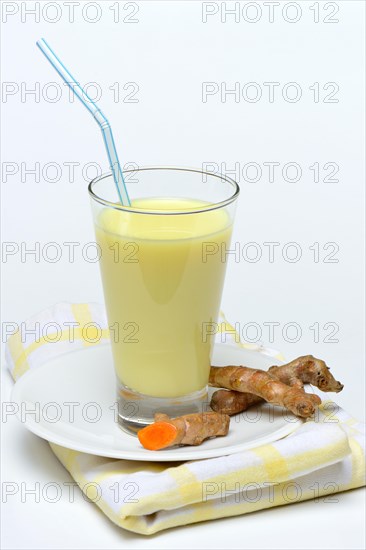 Turmeric-milk in glass