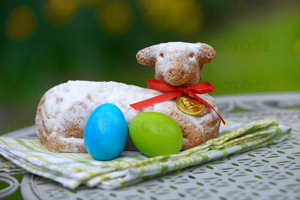 Easter lamb and Easter eggs