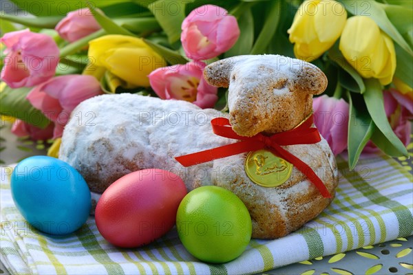 Easter lamb and Easter eggs