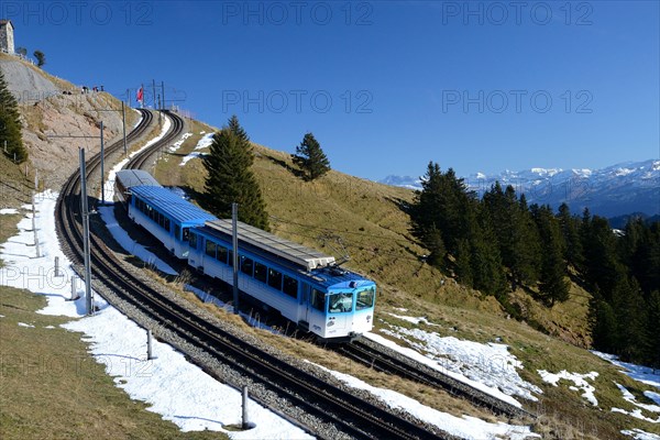 Mountain railway on Rigi-Kulm