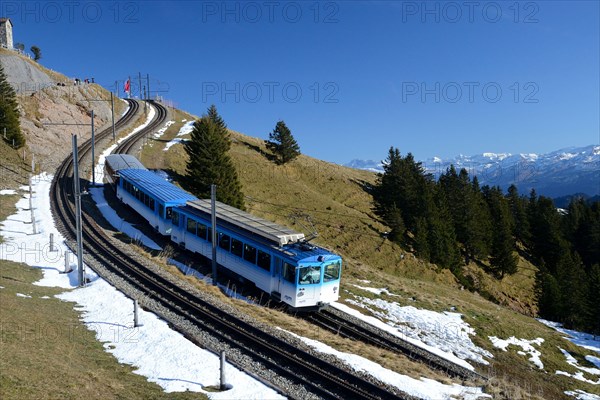 Mountain railway on Rigi-Kulm