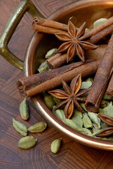 Christmas spices in bowl