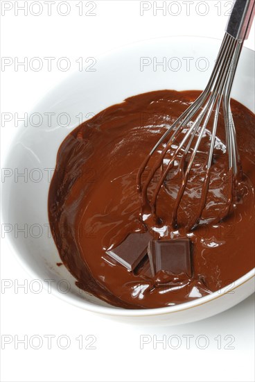 Melted dark chocolate